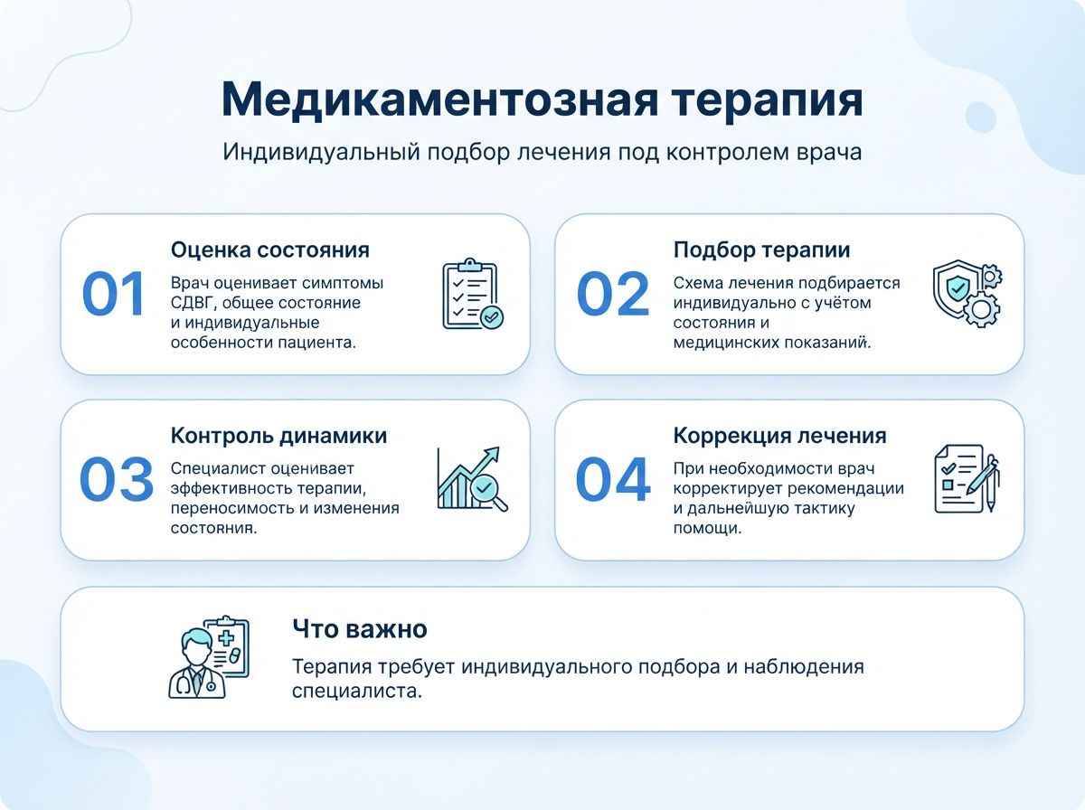 Лечение СДВГ в Тайшете у детей и взрослыхинфографика